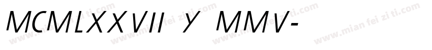 MCMLXXVll Y MMV字体转换